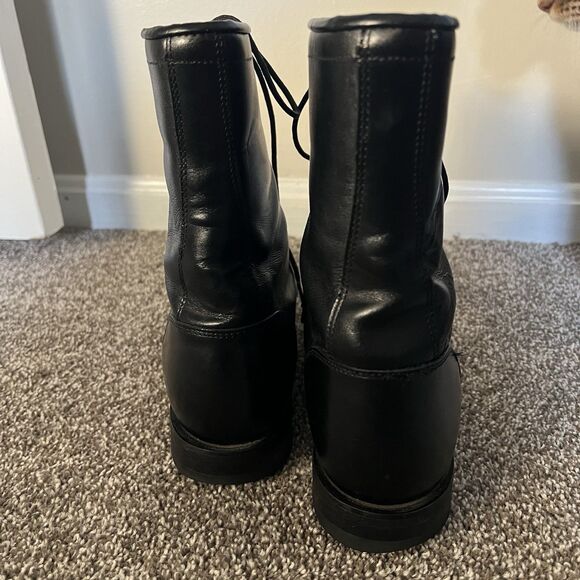 Vintage Justin 506 Black Lace-Up Boots - Picture 5 of 12